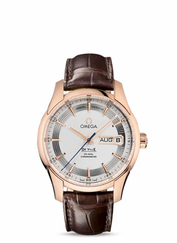 Omega De Ville Hour Vision Co-Axial Annual Calendar Red Gold / Silver / Alligator 431.63.41.22.02.001 (43163412202001)